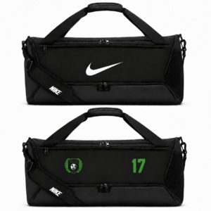 Nike spordikott: Kalevi logo vasakul ja roheline näidisnumber 17 paremal